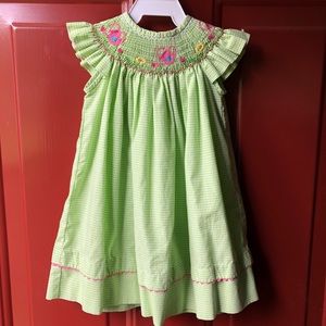 Smocked dress.